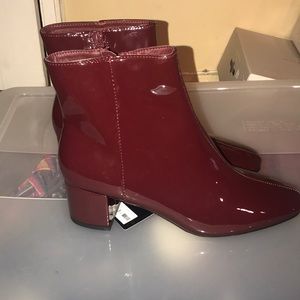 burgundy booties